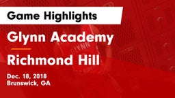 Glynn Academy  vs Richmond Hill  Game Highlights - Dec. 18, 2018