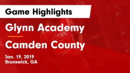 Glynn Academy  vs Camden County  Game Highlights - Jan. 19, 2019