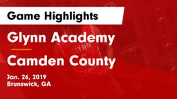 Glynn Academy  vs Camden County  Game Highlights - Jan. 26, 2019