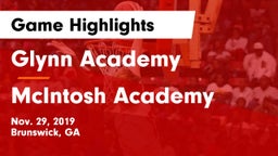 Glynn Academy  vs McIntosh Academy Game Highlights - Nov. 29, 2019