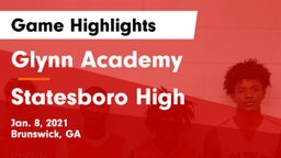 Glynn Academy  vs Statesboro High Game Highlights - Jan. 8, 2021