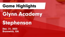 Glynn Academy  vs Stephenson  Game Highlights - Dec. 21, 2023