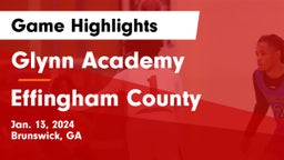 Glynn Academy  vs Effingham County  Game Highlights - Jan. 13, 2024