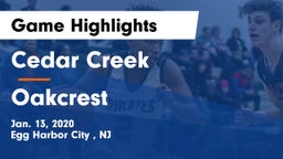 Cedar Creek  vs Oakcrest  Game Highlights - Jan. 13, 2020