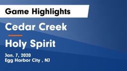Cedar Creek  vs Holy Spirit  Game Highlights - Jan. 7, 2020