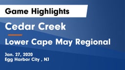 Cedar Creek  vs Lower Cape May Regional  Game Highlights - Jan. 27, 2020