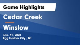 Cedar Creek  vs Winslow  Game Highlights - Jan. 31, 2020