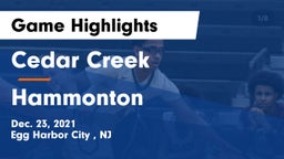Cedar Creek  vs Hammonton  Game Highlights - Dec. 23, 2021