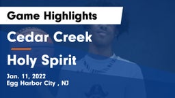 Cedar Creek  vs Holy Spirit  Game Highlights - Jan. 11, 2022