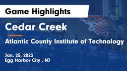 Cedar Creek  vs Atlantic County Institute of Technology Game Highlights - Jan. 25, 2023