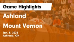 Ashland  vs Mount Vernon  Game Highlights - Jan. 5, 2024
