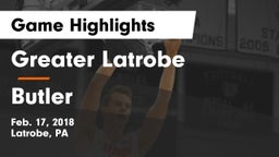 Greater Latrobe  vs Butler Game Highlights - Feb. 17, 2018