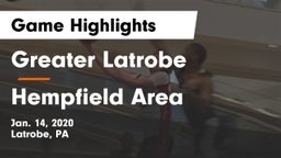 Greater Latrobe  vs Hempfield Area  Game Highlights - Jan. 14, 2020