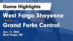 West Fargo Sheyenne  vs Grand Forks Central  Game Highlights - Jan. 11, 2022