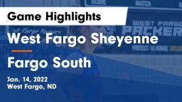 West Fargo Sheyenne  vs Fargo South  Game Highlights - Jan. 14, 2022