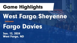 West Fargo Sheyenne  vs Fargo Davies  Game Highlights - Jan. 12, 2024