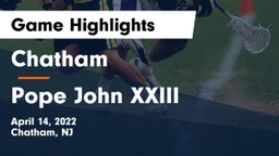 Chatham  vs Pope John XXIII  Game Highlights - April 14, 2022