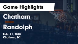 Chatham  vs Randolph  Game Highlights - Feb. 21, 2020