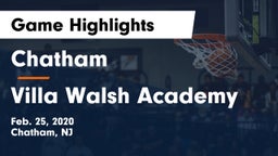 Chatham  vs Villa Walsh Academy  Game Highlights - Feb. 25, 2020