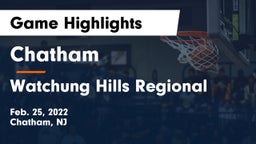 Chatham  vs Watchung Hills Regional  Game Highlights - Feb. 25, 2022