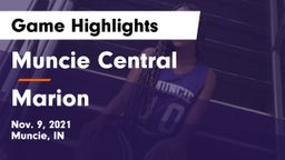 Muncie Central  vs Marion  Game Highlights - Nov. 9, 2021