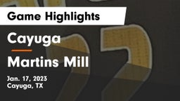 Cayuga  vs Martins Mill  Game Highlights - Jan. 17, 2023