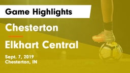 Chesterton  vs Elkhart Central  Game Highlights - Sept. 7, 2019