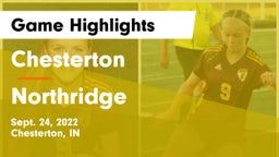 Chesterton  vs Northridge  Game Highlights - Sept. 24, 2022