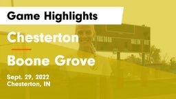 Chesterton  vs Boone Grove  Game Highlights - Sept. 29, 2022