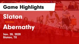 Slaton  vs Abernathy  Game Highlights - Jan. 28, 2020