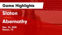 Slaton  vs Abernathy  Game Highlights - Dec. 22, 2020