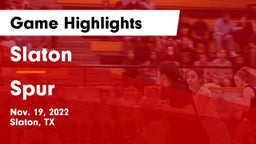 Slaton  vs Spur  Game Highlights - Nov. 19, 2022