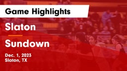 Slaton  vs Sundown Game Highlights - Dec. 1, 2023