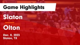 Slaton  vs Olton Game Highlights - Dec. 8, 2023