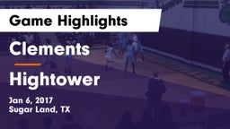 Clements  vs Hightower  Game Highlights - Jan 6, 2017