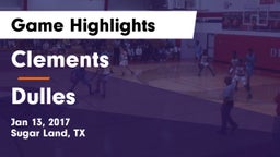 Clements  vs Dulles  Game Highlights - Jan 13, 2017