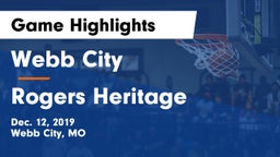 Webb City  vs Rogers Heritage  Game Highlights - Dec. 12, 2019