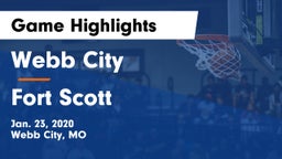 Webb City  vs Fort Scott  Game Highlights - Jan. 23, 2020