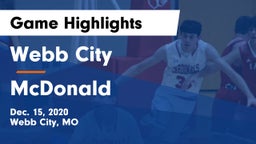 Webb City  vs McDonald  Game Highlights - Dec. 15, 2020