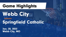 Webb City  vs Springfield Catholic  Game Highlights - Jan. 28, 2022