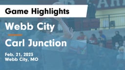 Webb City  vs Carl Junction  Game Highlights - Feb. 21, 2023