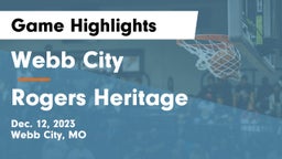 Webb City  vs Rogers Heritage  Game Highlights - Dec. 12, 2023