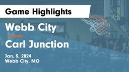 Webb City  vs Carl Junction  Game Highlights - Jan. 5, 2024