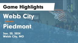 Webb City  vs Piedmont  Game Highlights - Jan. 20, 2024