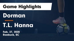 Dorman  vs T.L. Hanna  Game Highlights - Feb. 27, 2020
