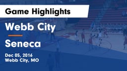 Webb City  vs Seneca  Game Highlights - Dec 05, 2016