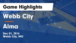 Webb City  vs Alma  Game Highlights - Dec 01, 2016