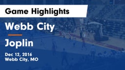 Webb City  vs Joplin  Game Highlights - Dec 12, 2016