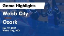 Webb City  vs Ozark  Game Highlights - Jan 12, 2017