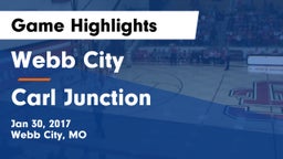 Webb City  vs Carl Junction  Game Highlights - Jan 30, 2017